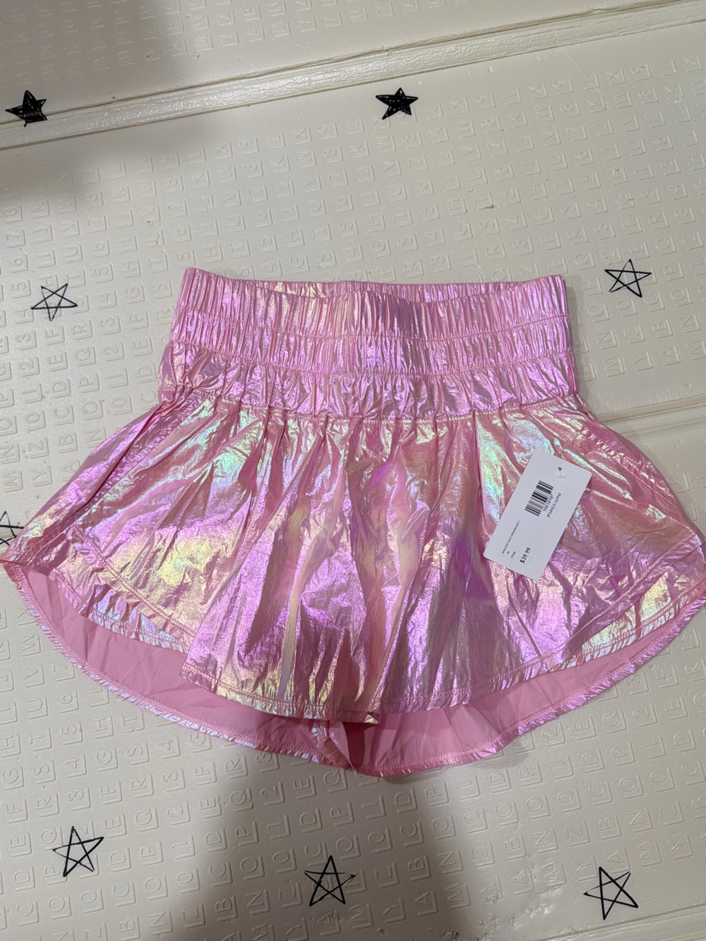 Justice Iridescent Pink Athletic Shorts